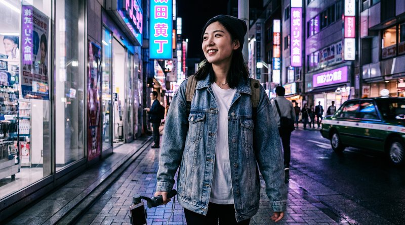 糖心vlog城市短视频：霓虹夜色下的街拍vlog